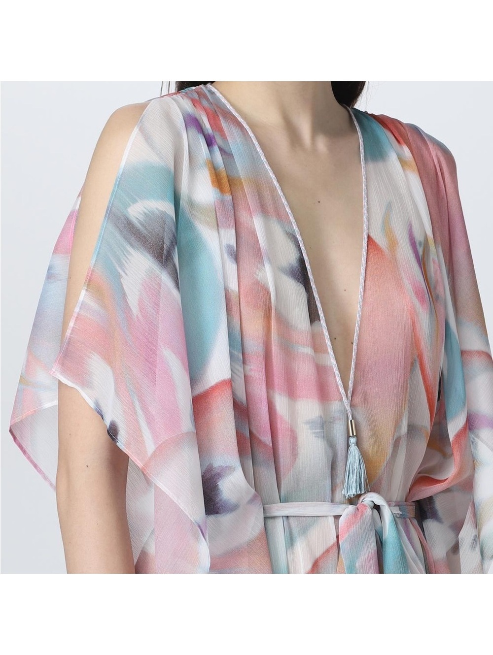 Etro Abito Mare Kaftan-Style Dress in Pastel (Made in Italy) Size 38, NWT $1,550 - Picture 6 of 15